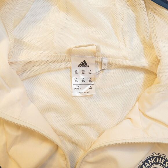 MANCHESTER UNITED FOOTBALL FC SOCCER TRAINING HOODIE JACKET Mens XXL ADIDAS - Picture 8 of 10